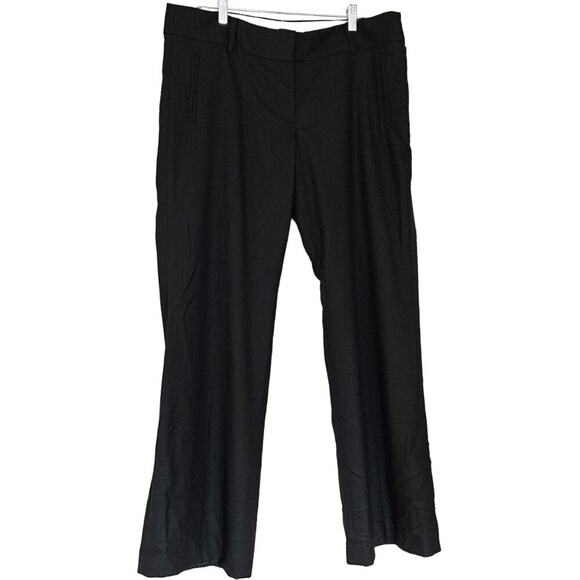 SALE J. Crew Factory Wide Leg Dress Pants Wool Blend City Fit - Black -sz 14-NWT - Picture 1 of 9